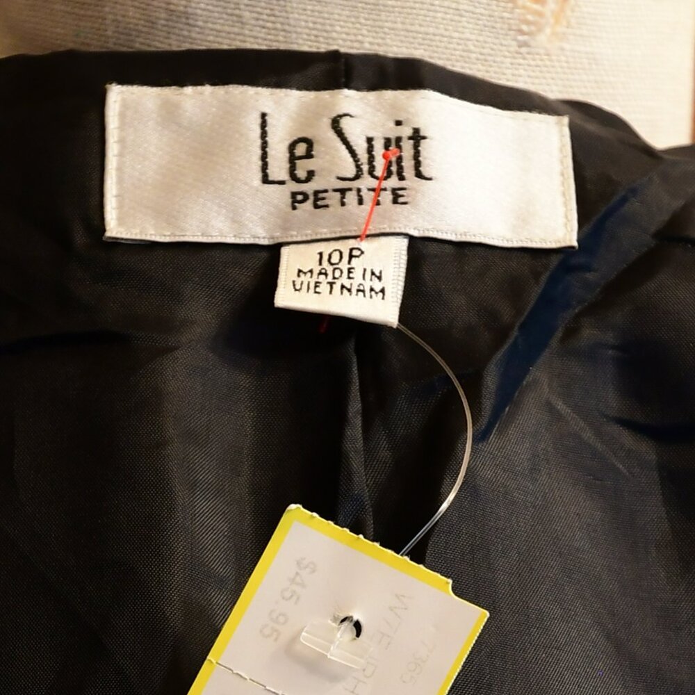 Le Suit Petite Women's Blazer, Navy Blue and Grey Size 10P NWT - Picture 5 of 5
